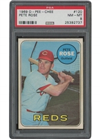 1969 O-Pee-Chee #120 Pete Rose – PSA NM-MT 8 (Only Three Higher)