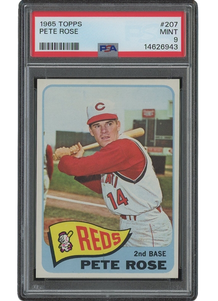 1965 Topps #207 Pete Rose – PSA Mint 9 (Only Two Higher!)