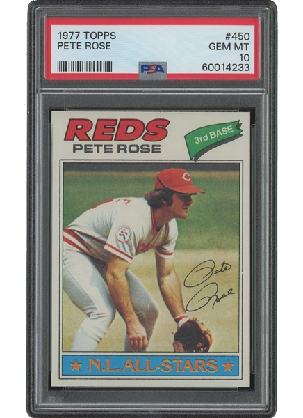 1977 Topps #450 Pete Rose – PSA Gem Mint 10