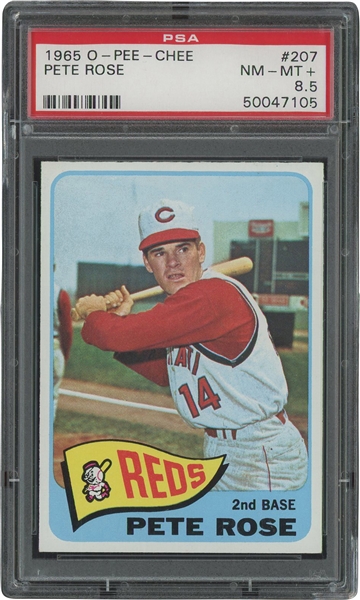 1965 O-Pee-Chee #207 Pete Rose – PSA NM-MT+ 8.5 (Only Three Higher)