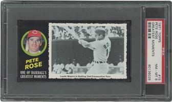 1971 Topps Greatest Moments #15 Pete Rose – PSA NM-MT 8 (Four Higher)