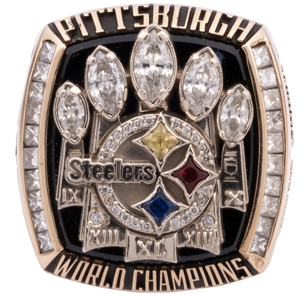 2005 Pittsburgh Steelers Super Bowl XL Champions 14K Gold Staff Ring (Same as Player Version)