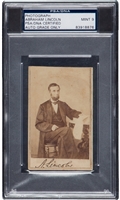 Monumental Abraham Lincoln Signed 8/9/1863 Carte De Visite (His Only True "Rookie Card"!) – PSA/DNA Mint 9 Auto.
