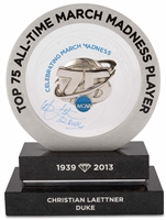 Christian Laettners Signed & Inscribed NCAA 75th Anniversary Top 75 All-Time March Madness Player Award – Laettner Collection
