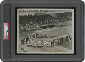 Sept. 30, 1934 Babe Ruth "Last Game Attended in Yankees Uniform" Original Photograph – PSA/DNA Type 1