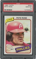 1980 Topps #540 Pete Rose – PSA Gem Mint 10