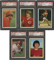 1983-87 Topps All-Star Glossy Lot of (5) Pete Rose Cards – Four PSA Gem Mint 10, One PSA Mint 9
