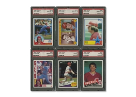 1983-87 Topps Lot of (11) Pete Rose Cards – All PSA Gem Mint 10