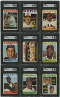 1964 Topps Baseball Complete Set of (587) with Nine SGC Graded