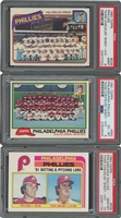 1980-82 Topps Team Checklist Trio of Phillies Cards – PSA Gem Mint 10, PSA Mint 9 & PSA EX-MT 6