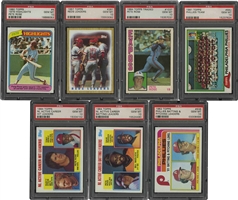 1980-87 Topps Lot of (7) Pete Rose Cards – All PSA Gem Mint 10