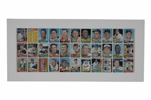 1965 O-Pee-Chee Baseball Uncut Sheet with Error Backs (Includes Pete Rose)