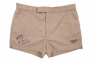 Christian Laettners Signed & Inscribed 1992 Barcelona Summer Olympics USA Team Khaki Shorts Issued for Opening Ceremony – Laettner Collection