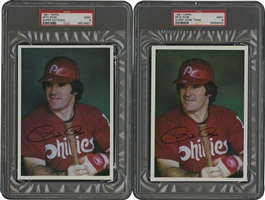 1981 Topps Super National and Super Home Team Pete Rose Cards – Both PSA Mint 9