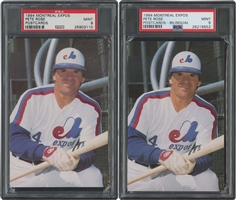 1984 Montreal Expos Pair of Pete Rose Postcards – Both PSA Mint 9 (Includes Both English & French Variations)