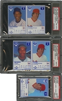 1987 Kraft Home Plate Hero Lot of (6) Pete Rose Hand Cut Cards with One PSA GEM MT 10 & Four PSA Mint 9