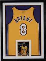 Kobe Bryant Autographed Los Angeles Lakers Home #8 Jersey (Professionally Framed) – Beckett LOA