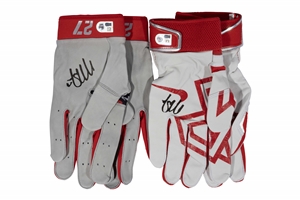Two Pairs of Mike Trout Signed Nike Pro Model Batting Gloves (2013 Hyperfuse MVP & 2015 Vapor Elite Pro) – Trout Collection, Both MLB Auth.