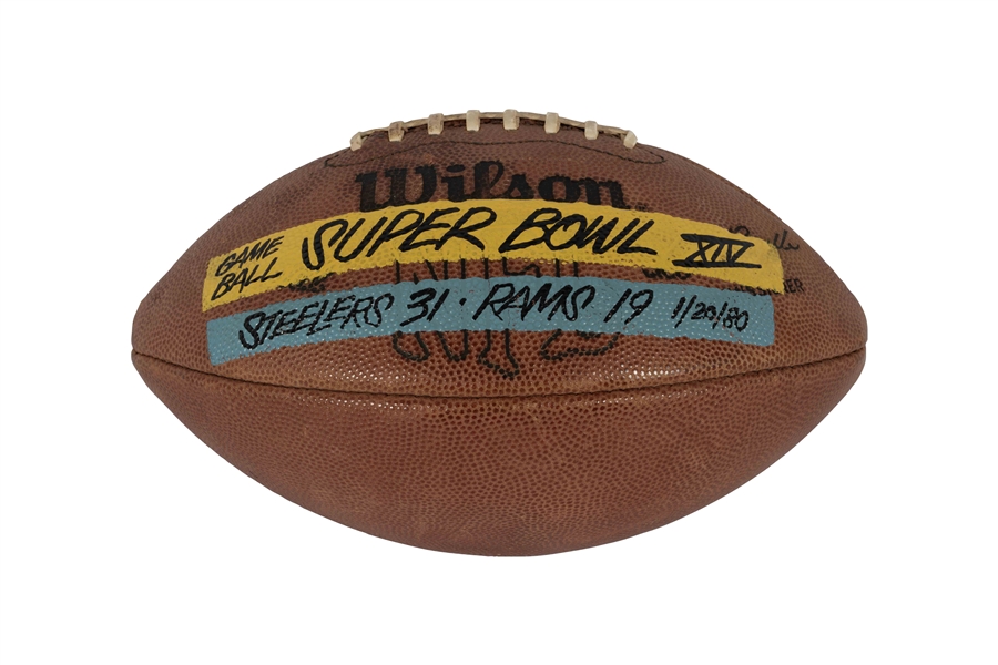 Jan. 20, 1980 Super Bowl XIV (Steelers 31, Rams 19) Game Used Official NFL (Rozelle) Football – MEARS LOA, Rams Equip. Mgr. Provenance