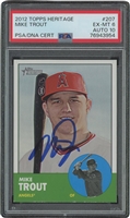 2012 Topps Heritage Mike Trout Signed Rookie Card – PSA EX-MT 6, PSA/DNA 10 Auto.