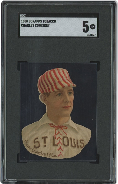 1888 Scrapps Tobacco Charles Comiskey – SGC EX 5 (Highest Graded Among PSA or SGC Pop Reports!)