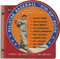 1950 All-Star Baseball “Pin-Up” Book with Jackie Robinson, Ted Williams, Joe DiMaggio, Stan Musial, etc. (VG-EX)