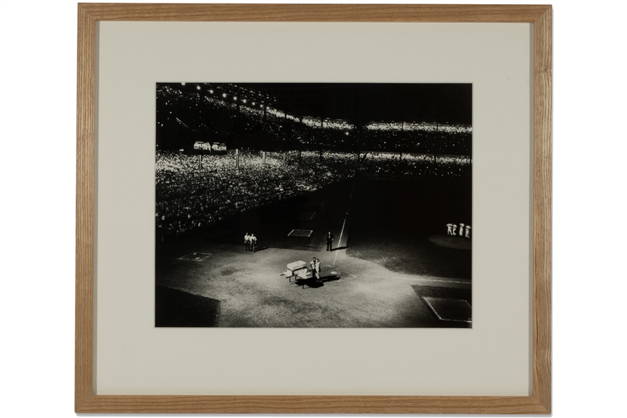7/22/1955 Pee Wee Reese "37th Birthday Celebration at Ebbets Field" Original Barney Stein 11x14 Framed Type II Photo – Stein Family Collection