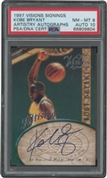 1997 Visions Signings Artistry Autographs Kobe Bryant – PSA NM-MT 8, PSA/DNA 10 Auto.