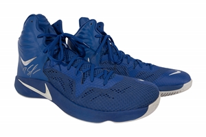11/10/2015 Karl-Anthony Towns Dual-Signed T-Wolves Rookie Game Worn Nike Shoes Photomatched to Double-Double (19 Pts. & 13 Reb.) – Resolution & Beckett LOAs