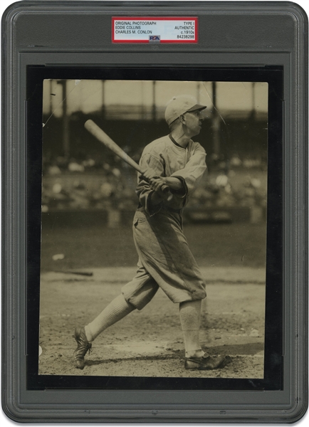 C. 1919 Eddie Collins Chicago Black Sox Original Photograph by Charles Conlon (Brown Brothers & Stanley Weston Archives) – PSA/DNA Type 1