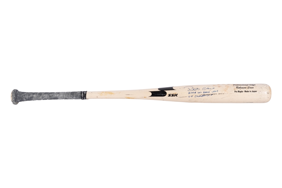 11/2/2009 Robinson Cano Signed & Inscribed World Series Game 5 Used & Photomatched SSK Pro Model Bat (Yankees 27th Championship) – PSA/DNA GU 10 & Beckett LOA