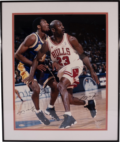 Michael Jordan & Kobe Bryant Dual-Signed 1998 NBA All-Star Game Oversized UDA Limited Edition Photo – Beckett LOA