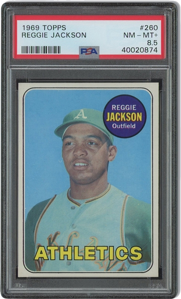 1969 Topps #260 Reggie Jackson Rookie – PSA NM-MT+ 8.5