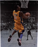 Kobe Bryant Beautifully Autographed 24x36 Canvas Print From Lakers 2001-02 Three-Peat Season (LE 45/50) – UDA COA, Beckett LOA