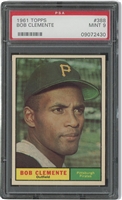 1961 Topps #388 Roberto Clemente – PSA MINT 9 (Only Two Higher)