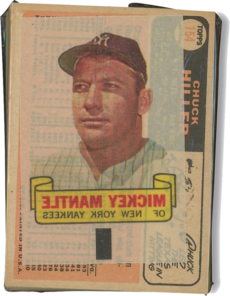 1966 Topps Baseball Unopened Cello Pack with Mickey Mantle Label