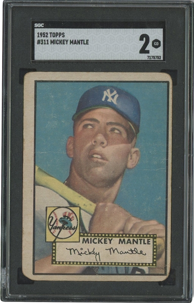 1952 Topps #311 Mickey Mantle – SGC GD 2