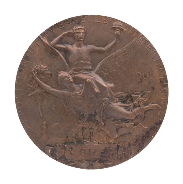 1900 Paris Exposition Games (Worlds Fair) Bronze "Chaplain" Award Medal (2nd Official Olympics)