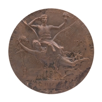 1900 Paris Exposition Games (Worlds Fair) Bronze "Chaplain" Award Medal (2nd Official Olympics)