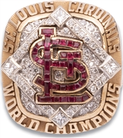 2006 St. Louis Cardinals World Series 10K Gold Ring (w/ Diamonds) Awarded to Coach & Former MLB Player Dann Bilardello (Incl. Presentation Box)