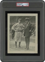1922 Miller Huggins & Jacob Ruppert (Yankees Brass) World Series Game 1 Original Photograph by Paul Thompson – PSA/DNA Type 1