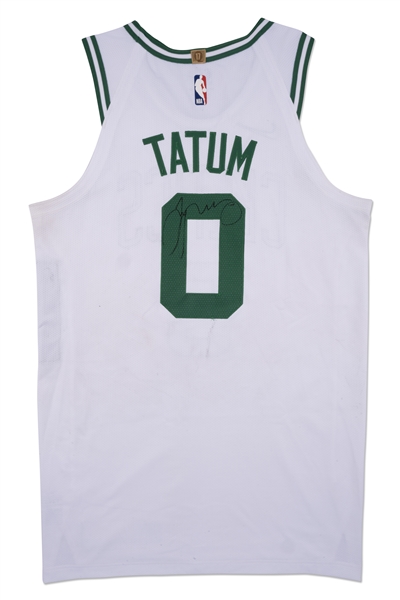 2023 Jayson Tatum Boston Celtics Game Worn & Signed Jersey Photomatched to Four Games – Sports Investors LOA, Beckett LOA