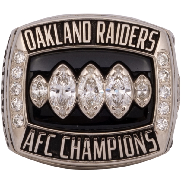 2002 Oakland Raiders AFC Champions 14K Gold Ring with Diamonds (Offensive Coach Chris Turner)