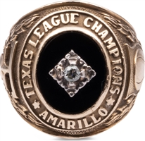 1961 Amarillo Gold Sox (Yankees AA Team) Texas League Champions 10K Gold Ring