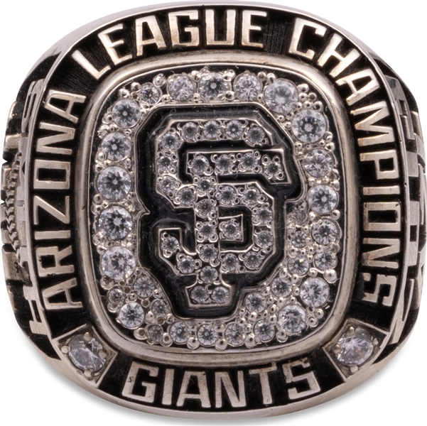 2013 San Francisco Giants Arizona League Champions Ring Presented to Pitching Coach & HOF Closer Lee Smith