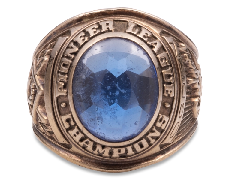 1966 Ogden Dodgers (Rookie Ball) Pioneer League Champions Salesman Sample 10K Gold Ring