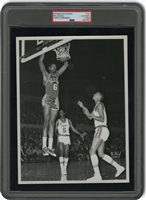 1960s Bill Russell Boston Celtics (vs. Los Angeles Lakers) Slam Dunk Original Photograph – PSA/DNA Type 1