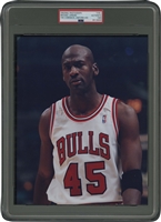 1995 Michael Jordan Chicago Bulls (Wearing #45 During Comeback Campaign) Original Photograph – PSA/DNA Type 1