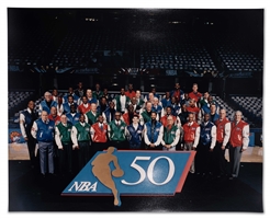 Extraordinarily Rare 1997 NBA 50 Greatest Players Large-Format (16x20) Original Photograph – PSA/DNA Type 1
