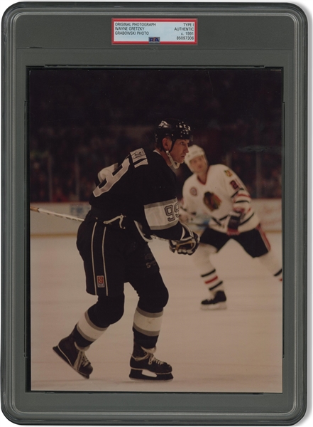 1990s Wayne Gretzky Los Angeles Kings ("The Great One" in Action) Original Photograph – PSA/DNA Type 1